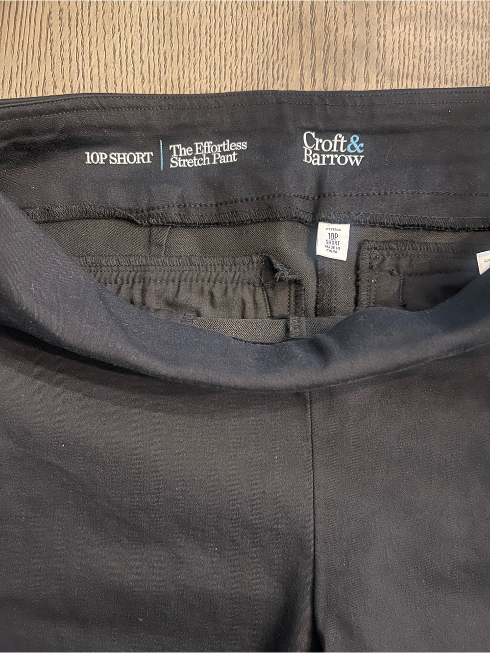 croft & barrow Black Stretch Pull-On Pants